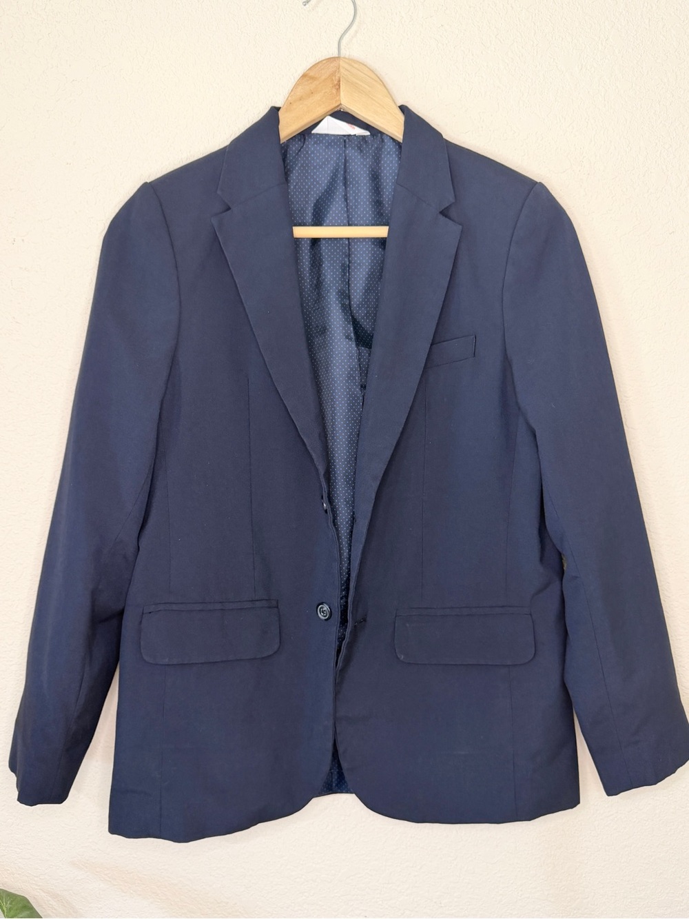 Cat & Jack Navy Blue Suit Sport Coat Blazer Jacket Boys Size 14